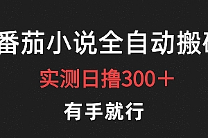 最新番茄小说挂机搬砖,日撸300+!有手就行,可矩阵放大