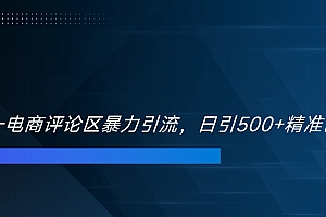 双十一电商评论区暴力引流,日引500+精准创业粉!!!