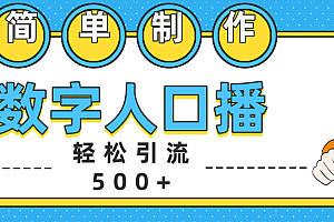 数字人口播日引500+精准创业粉
