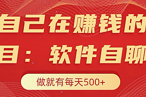 我自己在赚钱的项目,软件自聊不存在幸存者原则,做就有每天500+