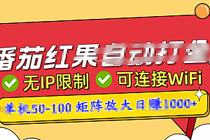番茄红果广告自动打金暴力玩法,单机50-100,可矩阵放大操作日赚1000+,小白轻松上手!