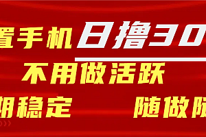 闲置手机日撸30+天 不用做活跃 长期稳定   随做随赚