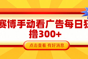 赛博看广告纯手动撸包每天300+