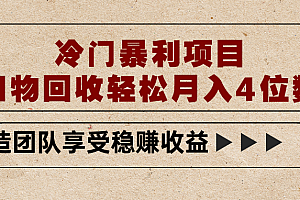 冷门暴利项目,旧物回收轻松月入4位数