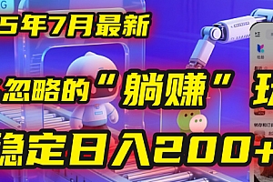 2025年7月一个被99%的人忽略的“躺赚”玩法,稳定日入200+!