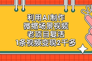 老项目复活,利用AI制作微缩场景视频,1条视频变现2千多
