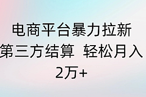 电商平台暴力拉新第三方结算 轻松月入2万+