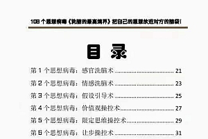 《洗脑的最高境界》人手一本的商业圣经,108个思想病毒+洗脑的万能公式