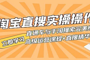 淘宝直搜实操操作 直通车与手淘搜索完美结合(高级运营课程+直搜精华实战)