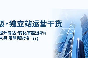 独立站运营干货:全面提升网站·转化率超过4%,轻松大卖 用数据说话