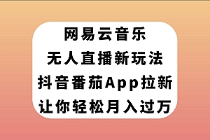 网易云音乐无人直播新玩法,抖音番茄APP拉新,让你轻松月入过万