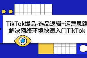 TikTok爆品-选品逻辑+运营思路:解决网络环境快速入门TikTok