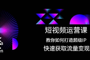 短视频运营课:教你如何打造超级IP,快速获取流量变现
