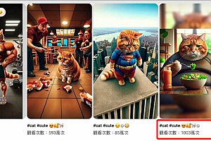 AI貓咪剧情号,30天涨粉100w,制作简单,一个视频全网分发,轻松月入1W+