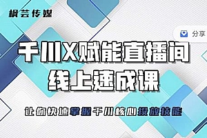 枫芸传媒-线上千川提升课,提升千川认知,提升千川投放效果