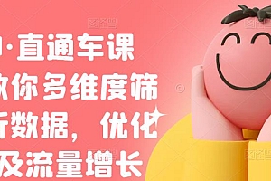 盗坤·直通车课程,教你多维度筛选分析数据,优化店铺及流量增长