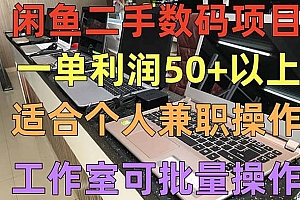 闲鱼二手数码项目,个人副业低保收入,工作室批量放大操作