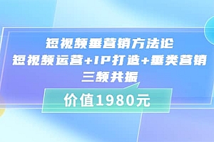短视频垂营销方法论:短视频运营+IP打造+垂类营销,三频共振(价值1980)