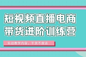 短视频直播电商带货进阶训练营:实战教学内容,干货不废话