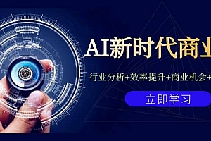 AI新时代商业课:行业分析+效率提升+商业机会+认知升维(40节课+附件)