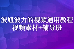 波妞波力的视频通用教程+视频素材+辅导班