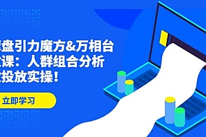 达摩盘引力魔方&万相台投放课:人群组合分析,高效投放实操