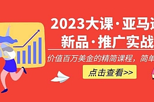 2023大课·亚马逊新品·推广实战:精简课程,简单粗暴