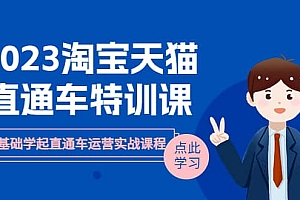 2023淘宝·天猫直通车评特训课,0基础学起直通车运营实战课程(8节课时)