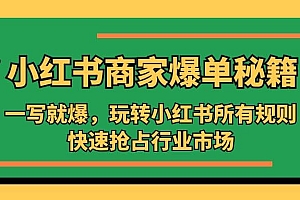 小红书·商家爆单秘籍:一写就爆,玩转小红书所有规则,快速抢占行业市场