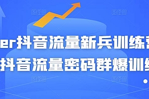 Peter抖音流量新兵训练营-破解抖音流量密码群爆训练营(新兵)