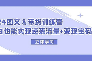 2024 图文+带货训练营,小白也能实现逆袭流量+变现密码