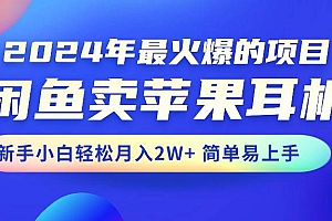 2024年最火爆的项目,闲鱼卖苹果耳机,新手小白轻松月入2W+简单易上手