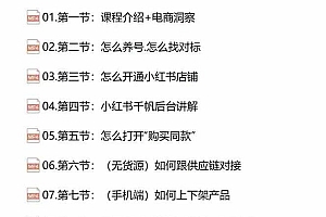 小红书快速赚钱电商特训营:用简单方式通过小红书快速变现!