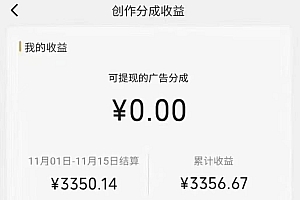 视频号分成计划最新玩法,日入500+,年末最后的冲刺