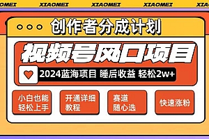 微信视频号大风口项目 轻松月入2w+ 多赛道选择,可矩阵,玩法简单轻松上手