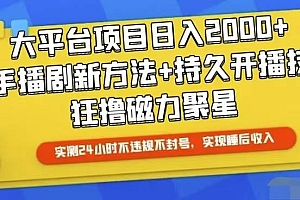 快手24小时无人直播,真正实现睡后收益