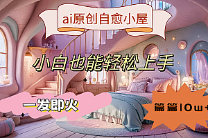 ai原创治愈小屋,小白也能轻松上手,一发即火,篇篇10w+